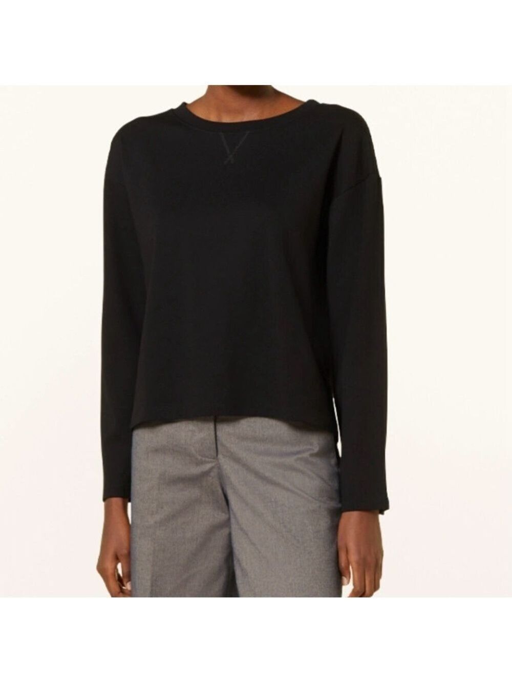 ARMEDANGELS Sweatshirt BEAA Black Size Small Minimalist Boxy